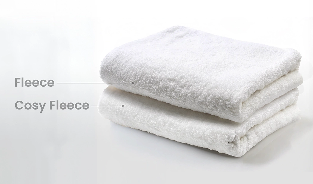 Large photo blanket on double bed with picture of girl photo