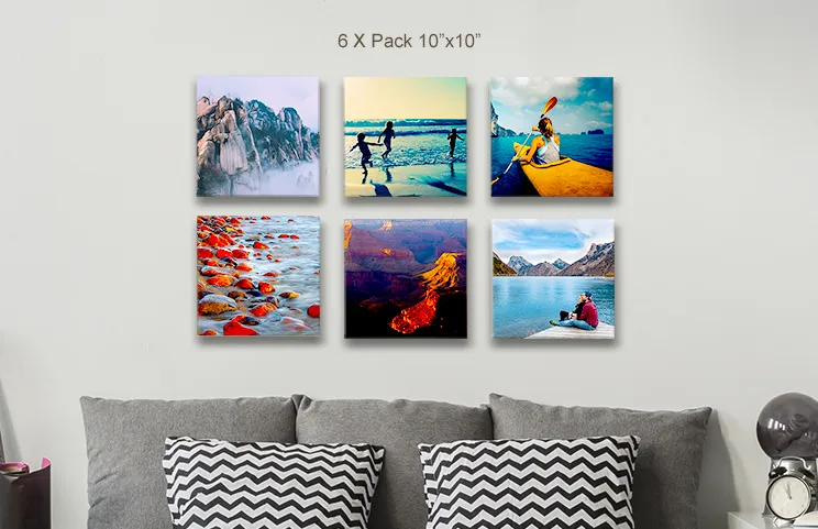 Canvas displays 6 pack