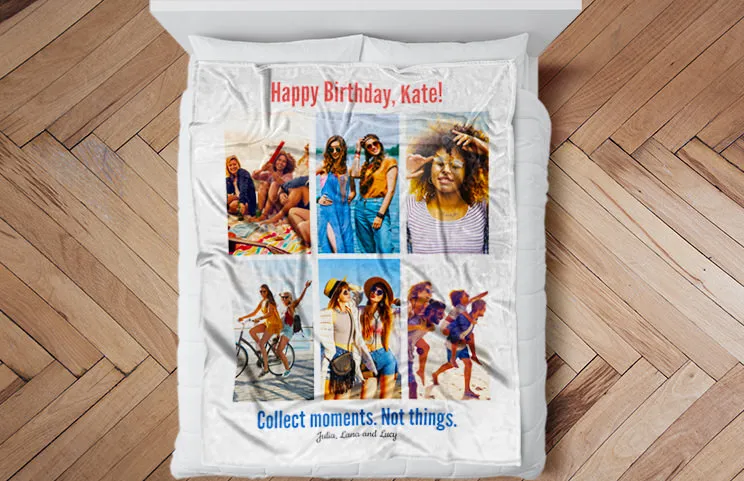 Birthday blanket collage of friends xl