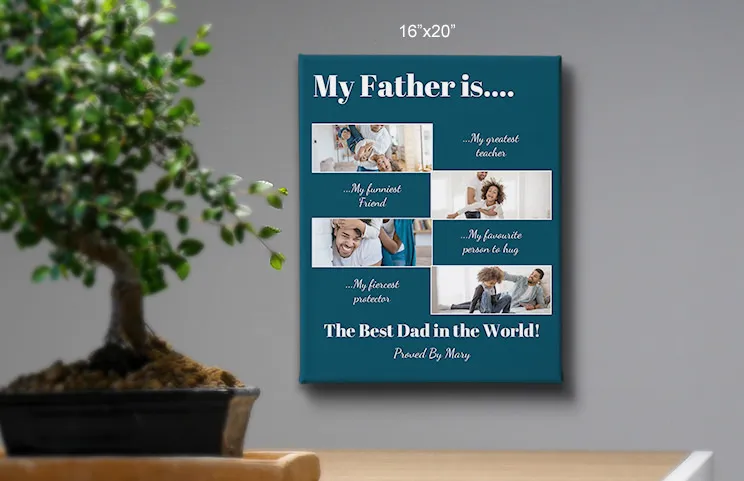 16x20 my father is... collage canvas
