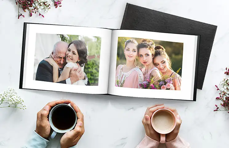 Wedding and bride photos in custom printed photo album by Printerpix